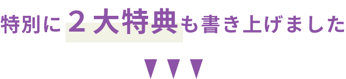 特別に2大特典も書き上げました